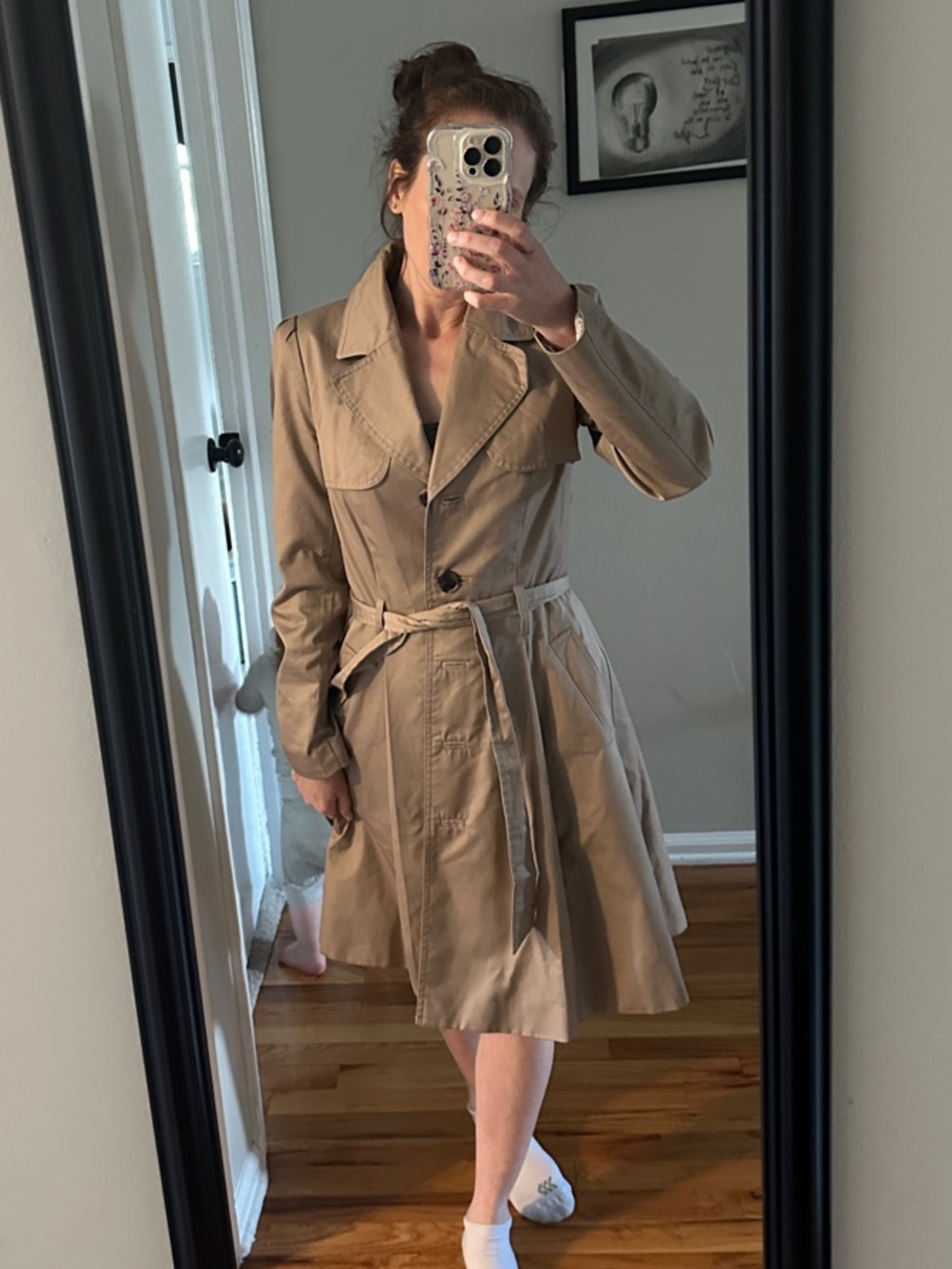 H&M Beige Jacket with Pink Trim